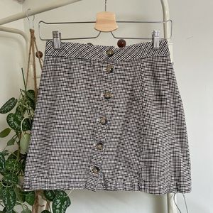 Juniors a-line mini skirt houndstooth
